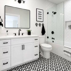Monochrome Minimalist Bathroom