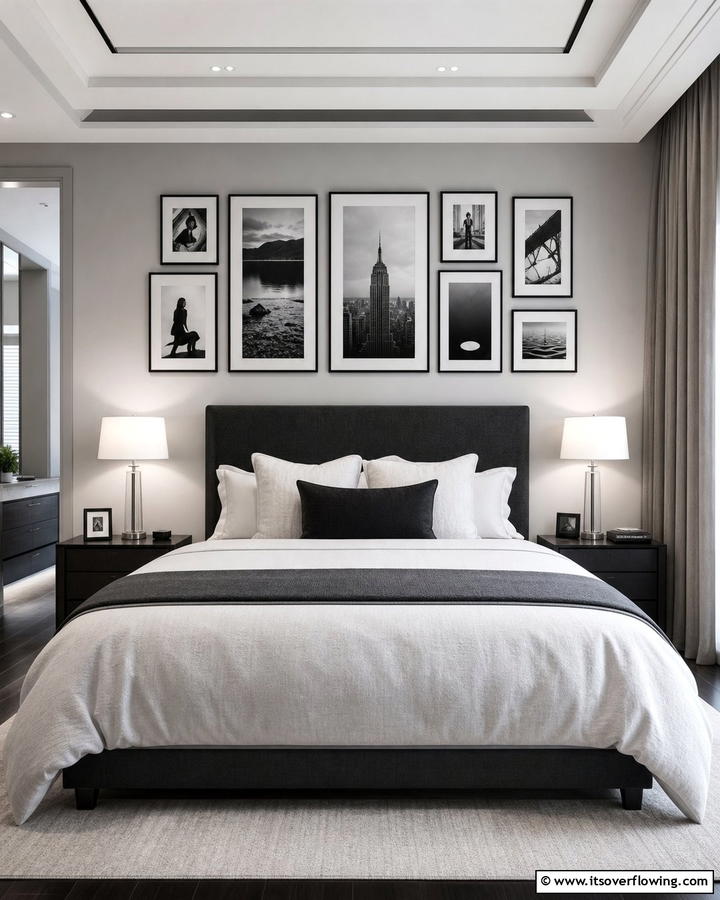 Monochrome Photo Showcase - 21 Photo Wall Arrangements for Personalized Home Galleries