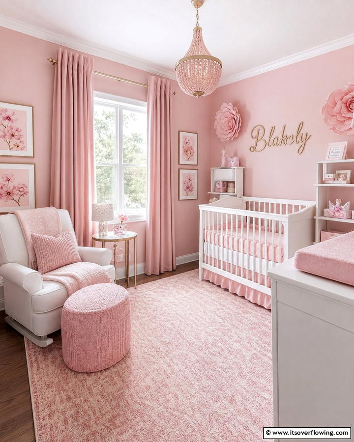 Monochrome Pink Palette - 20 Adorable Pink Nursery Ideas for Your Baby’s Room