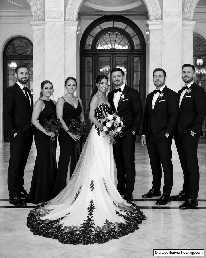 Monochrome Wedding Attire - 25 Black and White Wedding Ideas for Classic Elegance