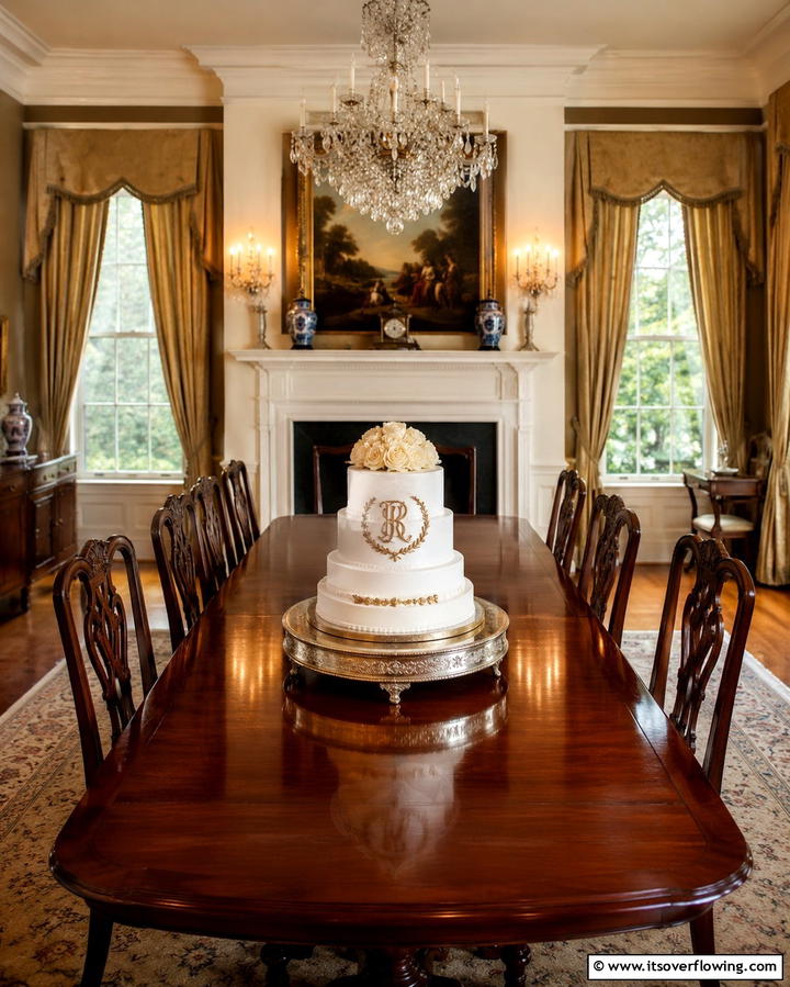 Monogrammed CakeExact - 25 Small Wedding Cake Ideas for Intimate Weddings