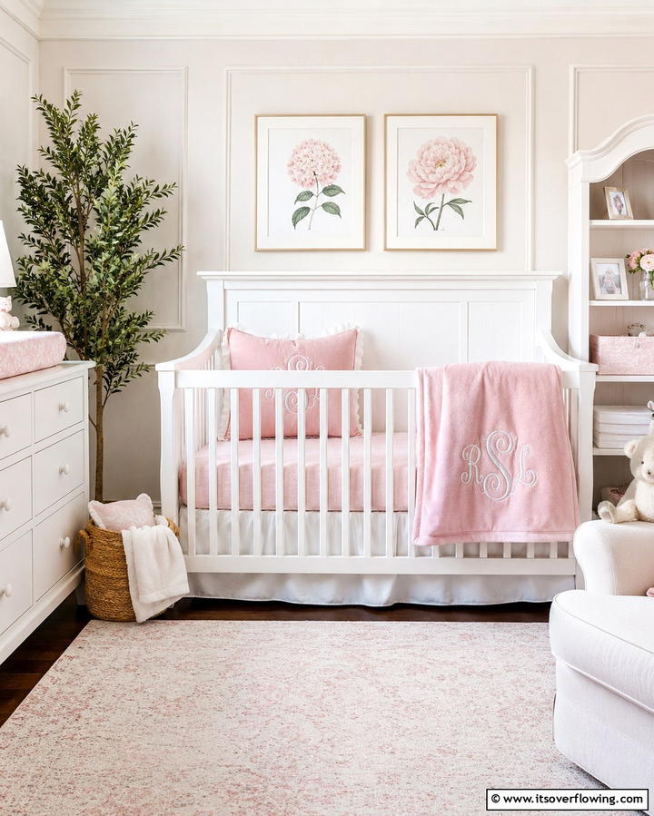 Monogrammed Decor - 25 Princess Nursery Ideas for a Magical Baby Room