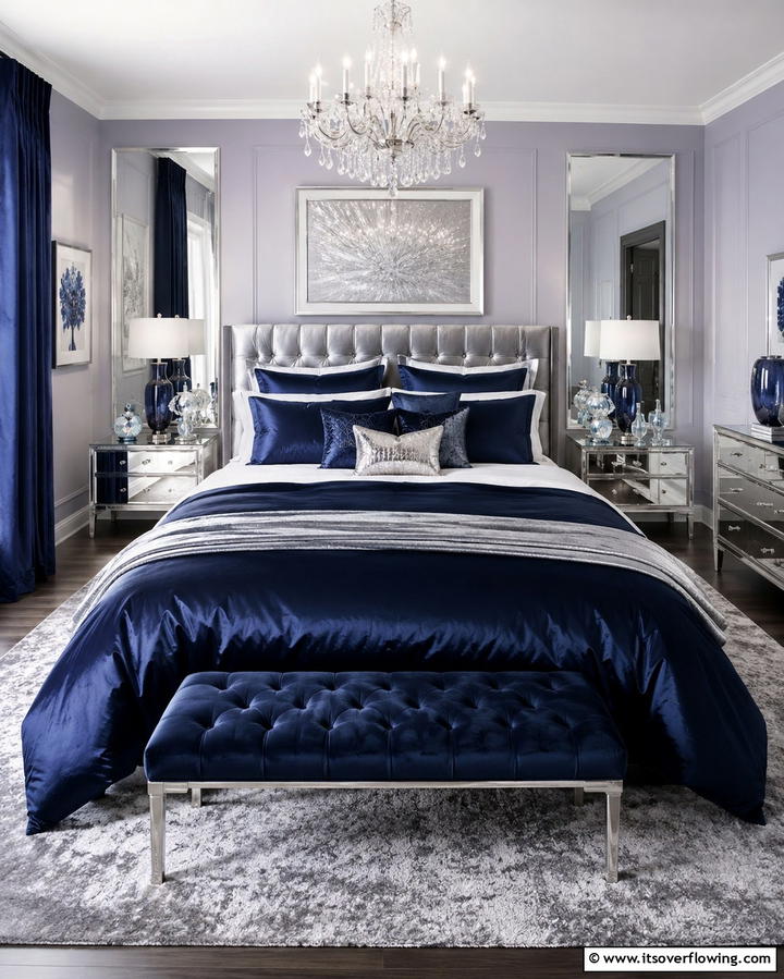 Moody Blue Rugs - 25 Moody Blue Bedroom Ideas for a Relaxing Space