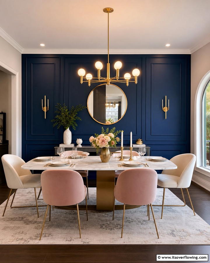 Moody Midnight Blue - 20 Blue Accent Wall Ideas- Bold & Beautiful Designs