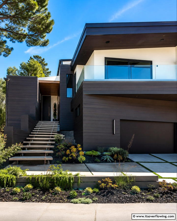 Moody Truffle Depth - 30 Brown Exterior House Color Ideas for Warm Curb Appeal