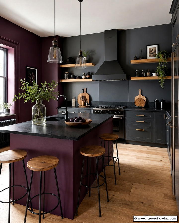 Moody Wall Colors - 30 Gothic Kitchen Ideas for Dramatic Dark Aesthetic Spaces