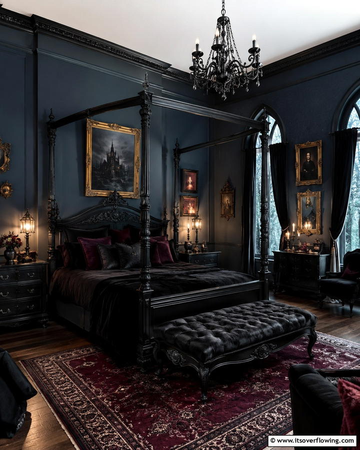 Moody Wall Colors - 20 Vampire Bedroom Ideas for a Dark and Mysterious Vibe