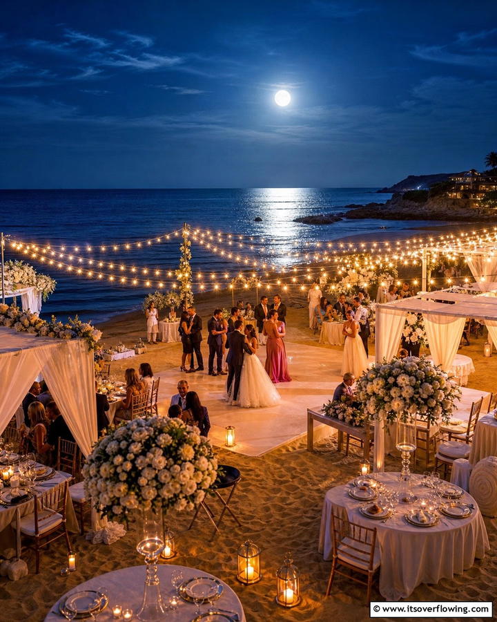 Moonlit Beach Celebration - 21 Beach Wedding Ideas for a Sun-Kissed Ceremony by the Ocean