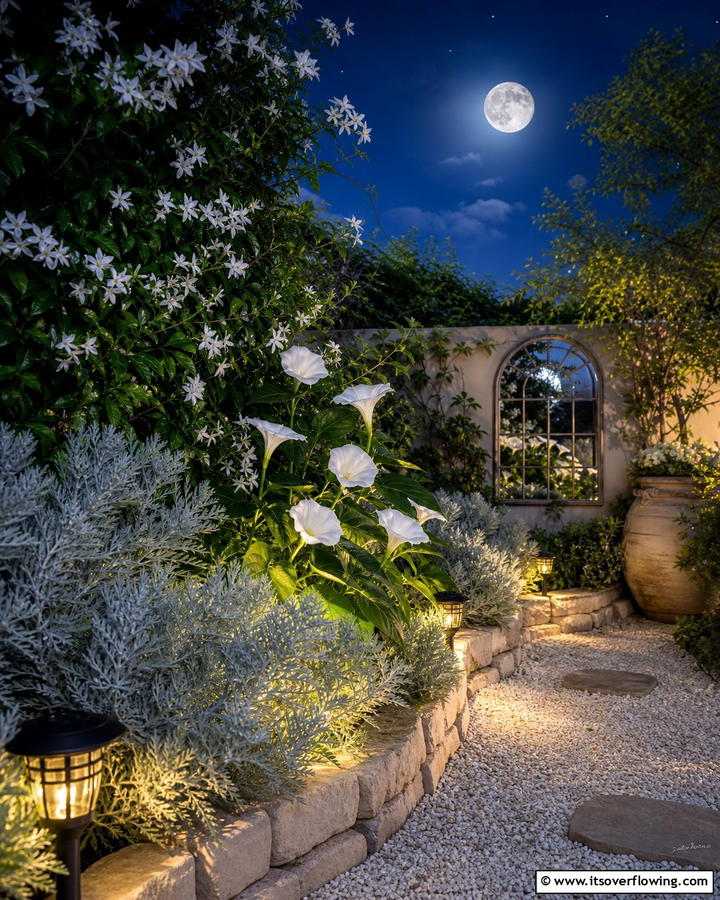Moonlit Garden Retreat - 21 Corner Garden Ideas for Small Space Greenery