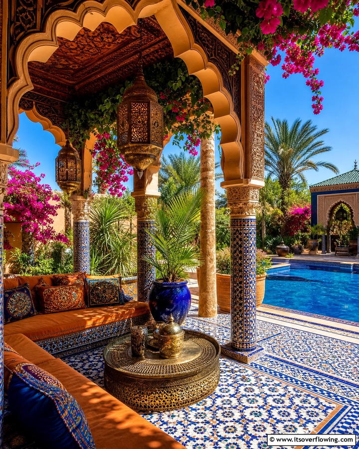 Moroccan Inspired Pool Gazebo - 20 Pool Gazebo Ideas for a Stunning Backyard Oasis