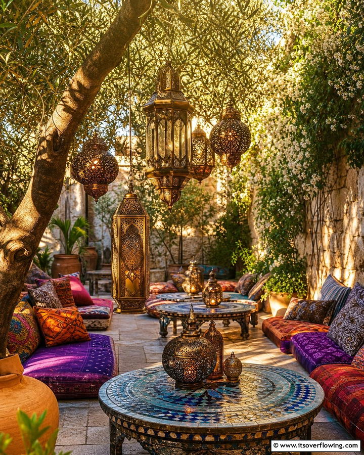 Moroccan Lanterns - 25 Enchanting Boho Garden Ideas for Outdoor Bliss