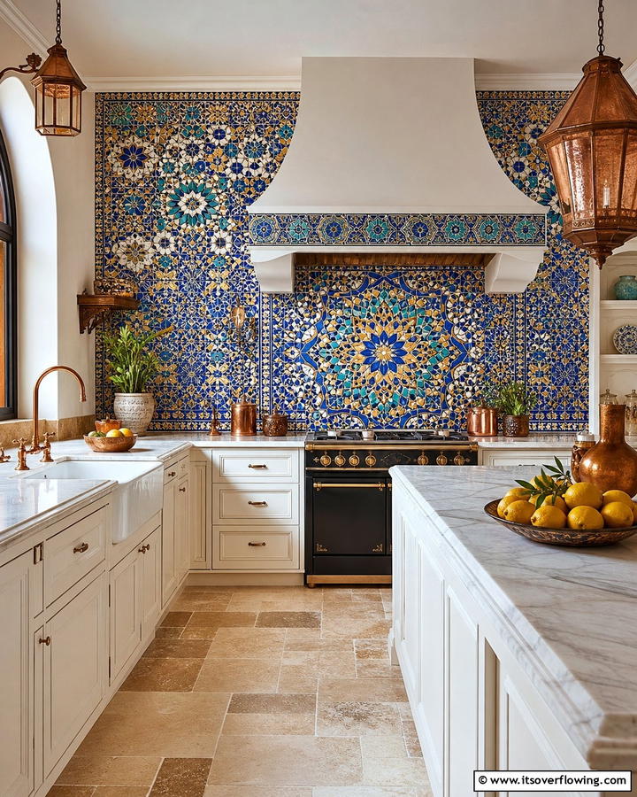 Mosaic Backsplash Designs - 21 Mediterranean Kitchen Ideas for Warm & Inviting Vibes