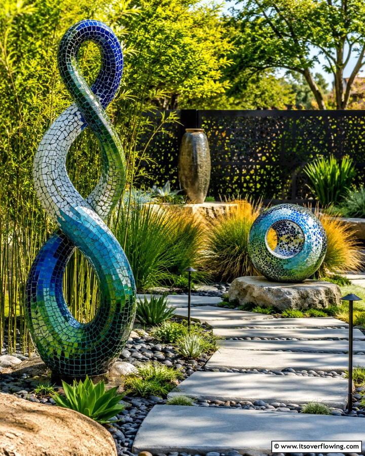 Mosaic Garden SculpturesExact - 25 Mosaic Garden Ideas to Add Artistic Flair