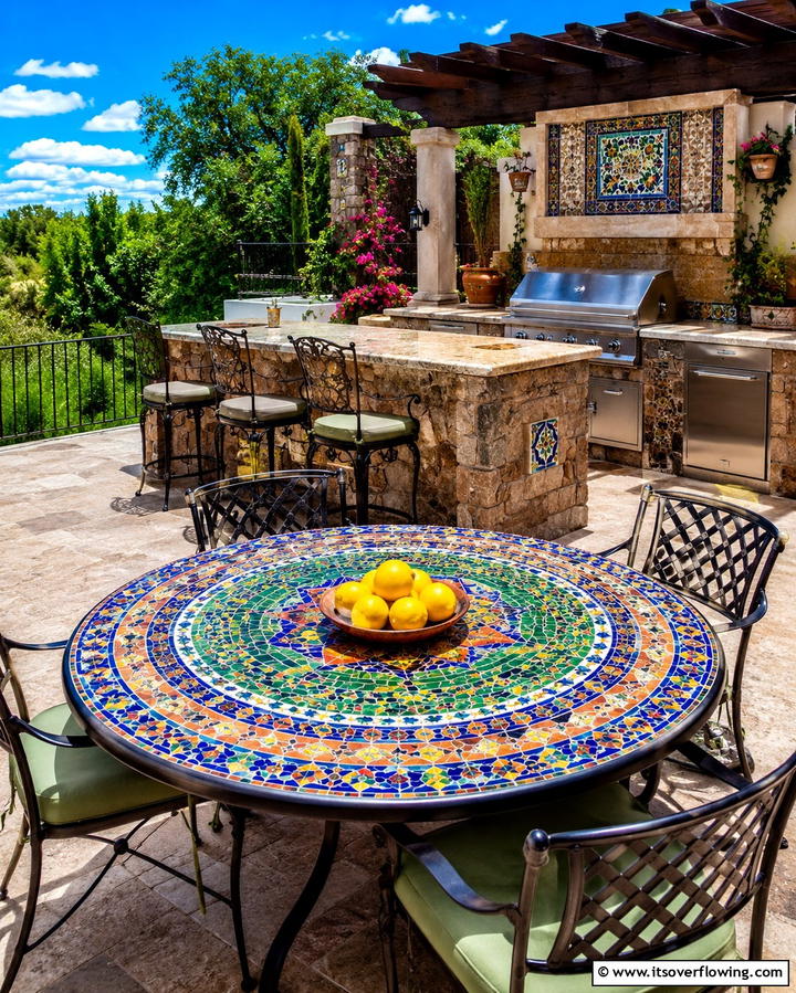 Mosaic Garden Tables - 25 Mosaic Garden Ideas to Add Artistic Flair