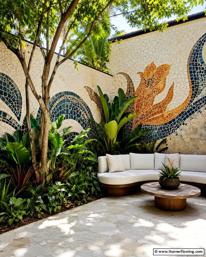 Mosaic Garden WallsExact - 25 Mosaic Garden Ideas to Add Artistic Flair