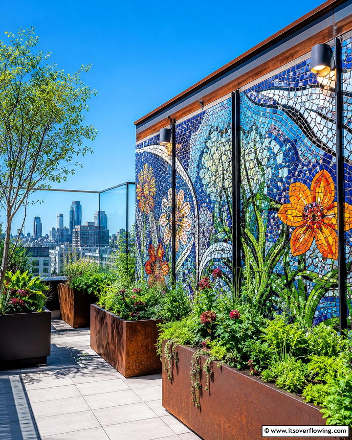 Mosaic Garden WallsOne - 25 Mosaic Garden Ideas to Add Artistic Flair