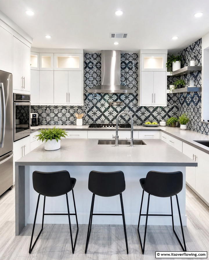 Mosaic Magic - 25 Black and White Kitchen Backsplash Ideas