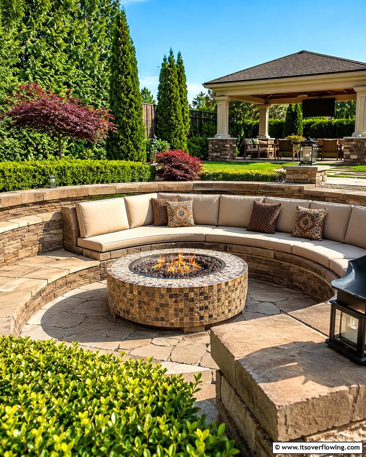 Mosaic Outdoor Fire PitsExact - 25 Mosaic Garden Ideas to Add Artistic Flair