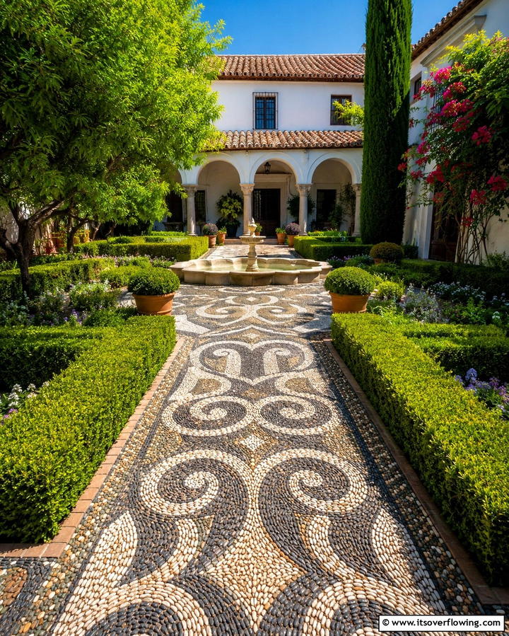 Mosaic Pathways - 25 Spanish Courtyard Ideas for a Mediterranean Oasis
