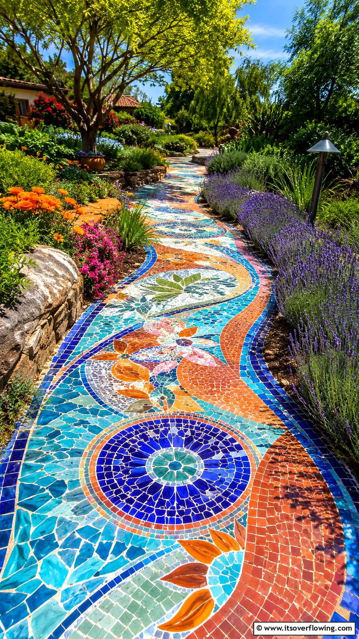Mosaic Pathways - 30 Garden Art Ideas to Personalize Your Outdoor Space