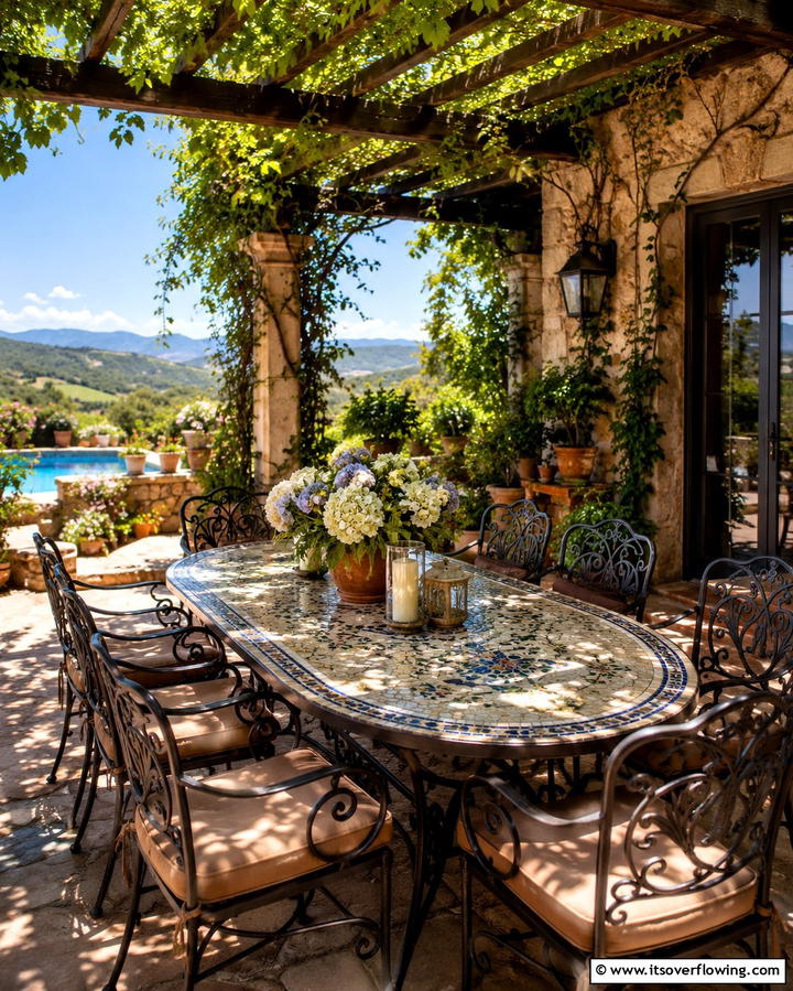 Mosaic Patio Tables - 25 Mosaic Garden Ideas to Add Artistic Flair