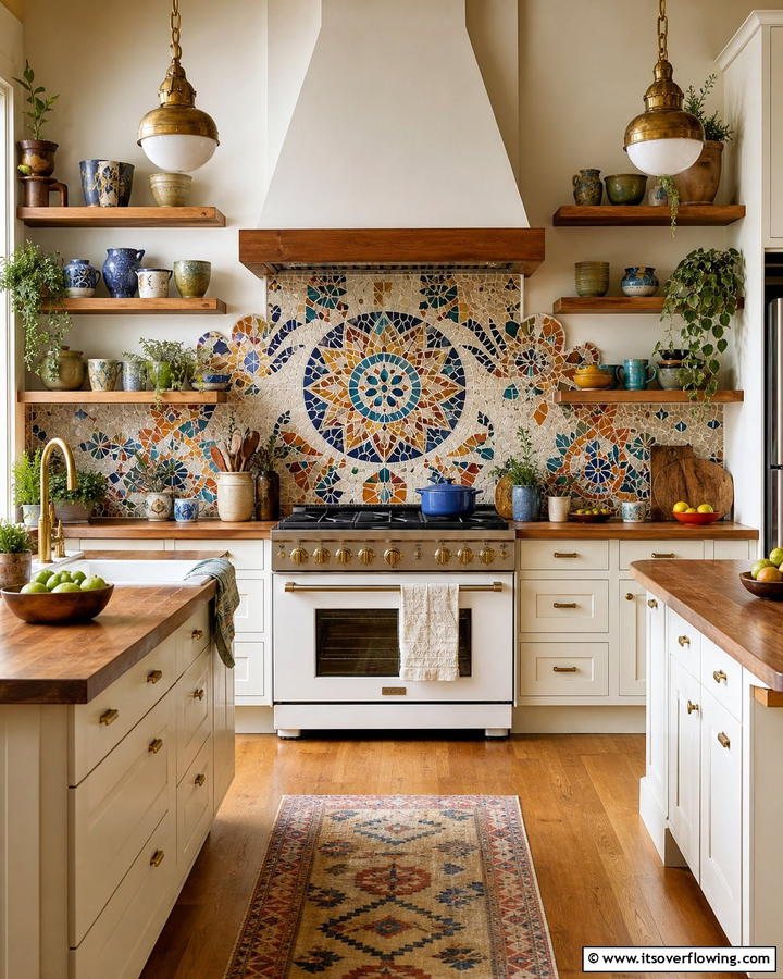 Mosaic Pattern Charm - 21 Kitchen Backsplash Ideas for Striaking Visual Impact