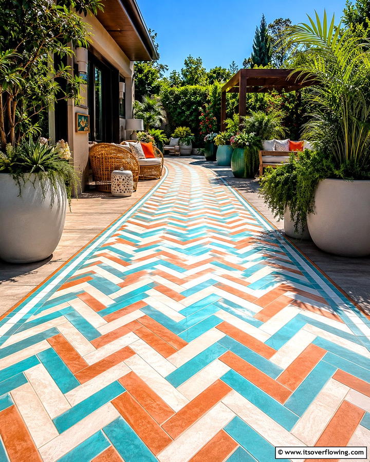 Mosaic Patterns - 25 Paver Walkway Ideas to Enhance Your Outdoor Space