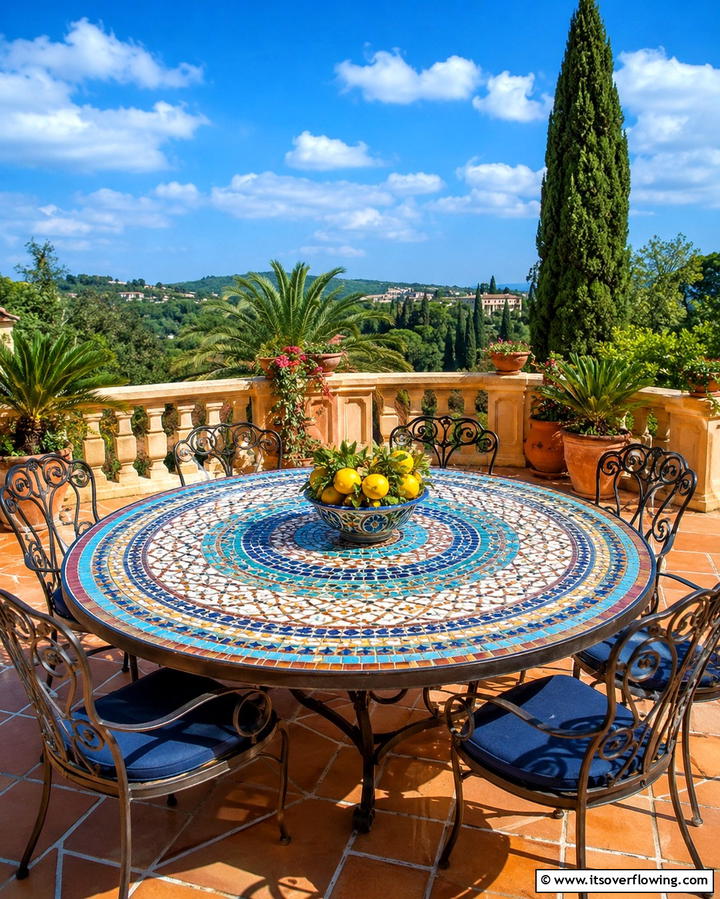 Mosaic TabletopsExact - 25 Spanish Style Patio Ideas for Outdoor Living