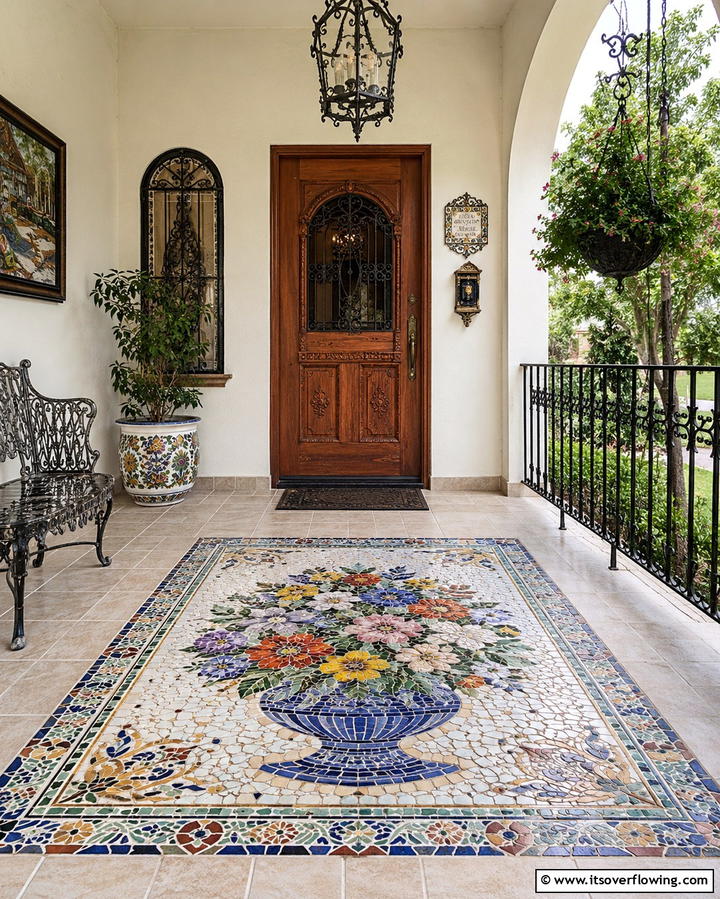 Mosaic Tile Designs - 25 Front Porch Tile Ideas for a Welcoming Entrance