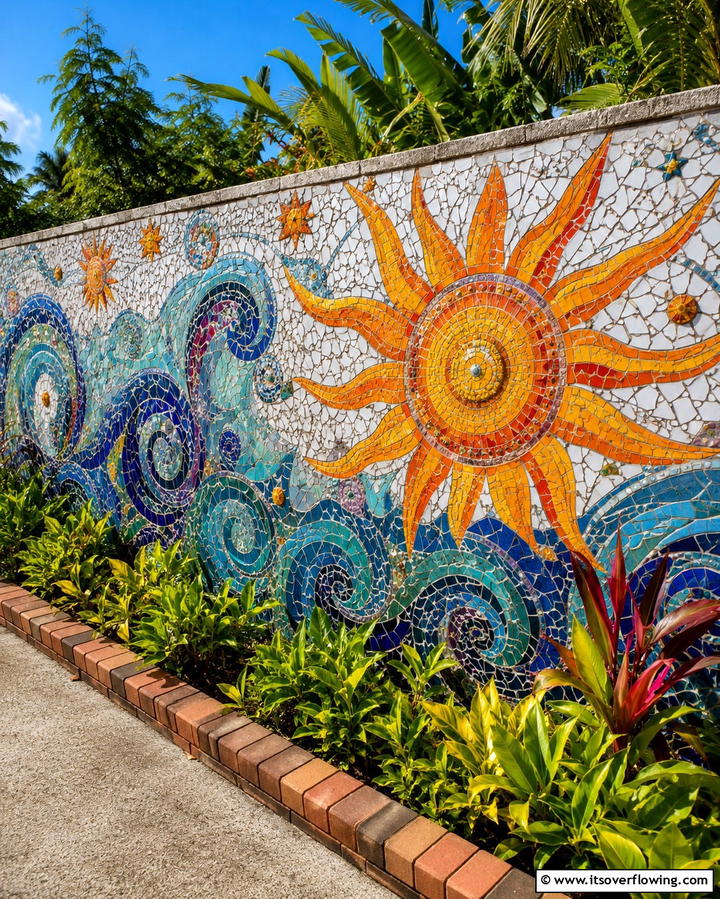 Mosaic Tile Designs - 25 Fence Art Ideas to Add Personality to Your Yard