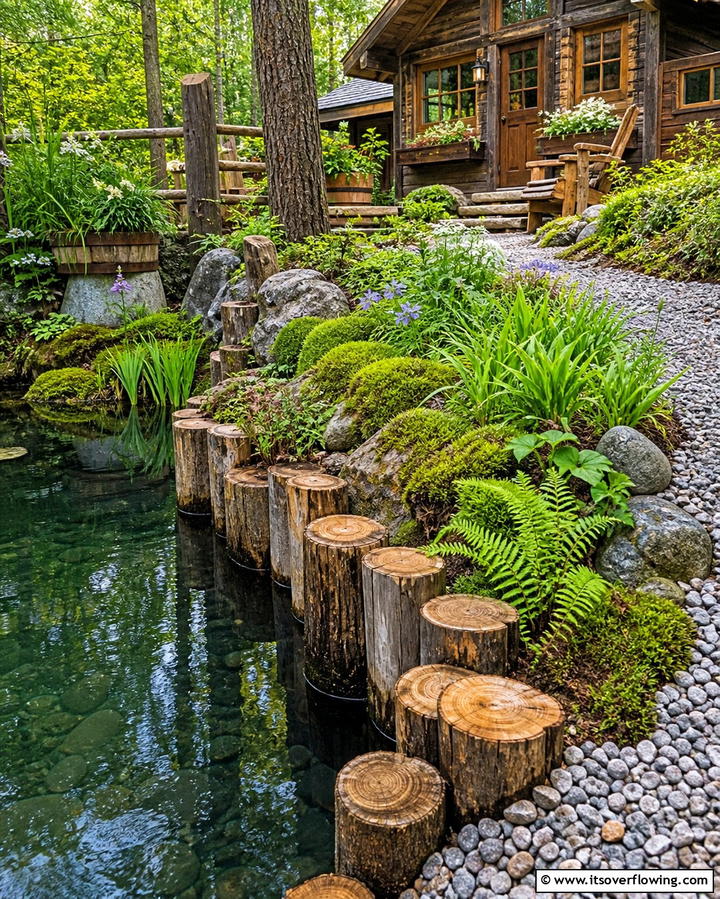 Mosaic Tile Edging - 25 Pond Edging Ideas for a Polished Look