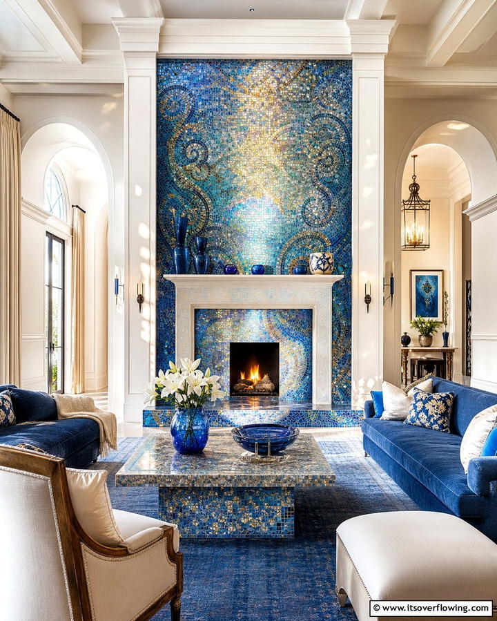 Mosaic Tile Magic - 25 Fireplace Backsplash Ideas for a Stunning Focal Point