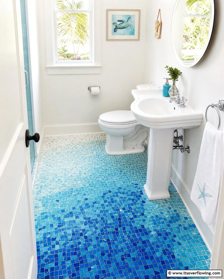 Mosaic Tile Patterns - 25 Small Bathroom Flooring Ideas for Stylish and Durable Floors