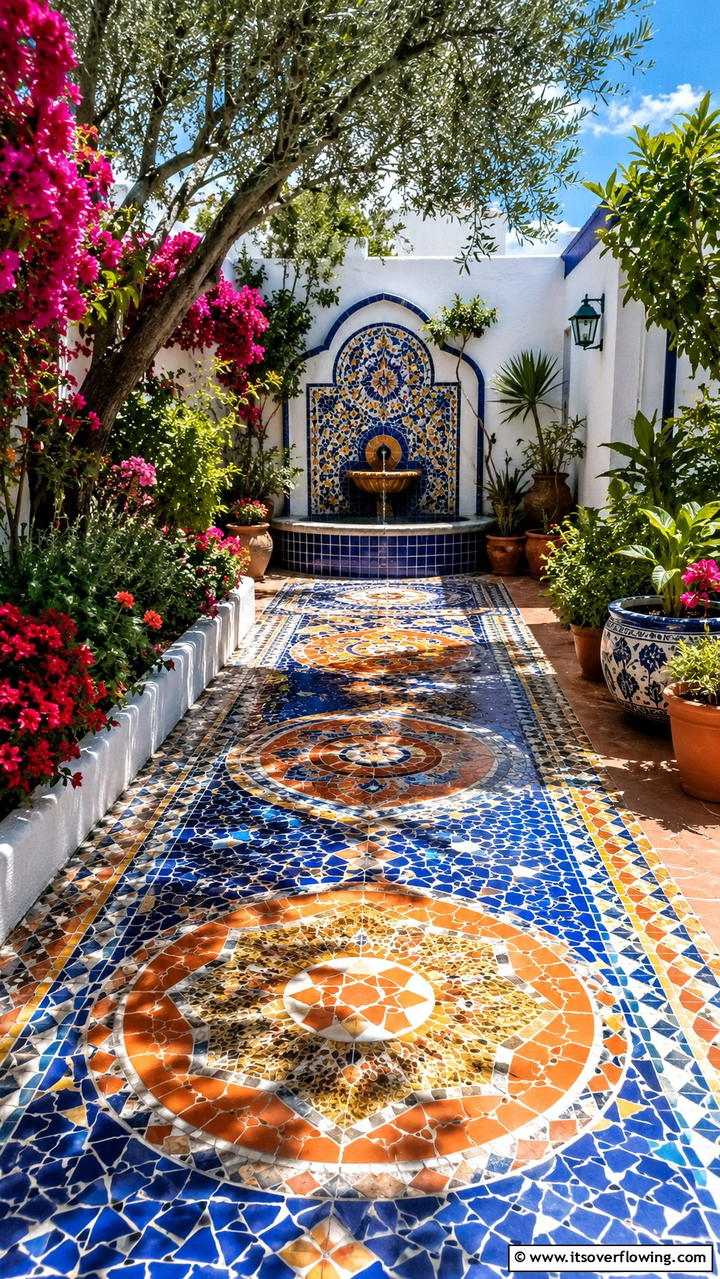 Mosaic Tile Walkway - 21 Inviting Walkway Ideas to Enhance Your Outdoor Space