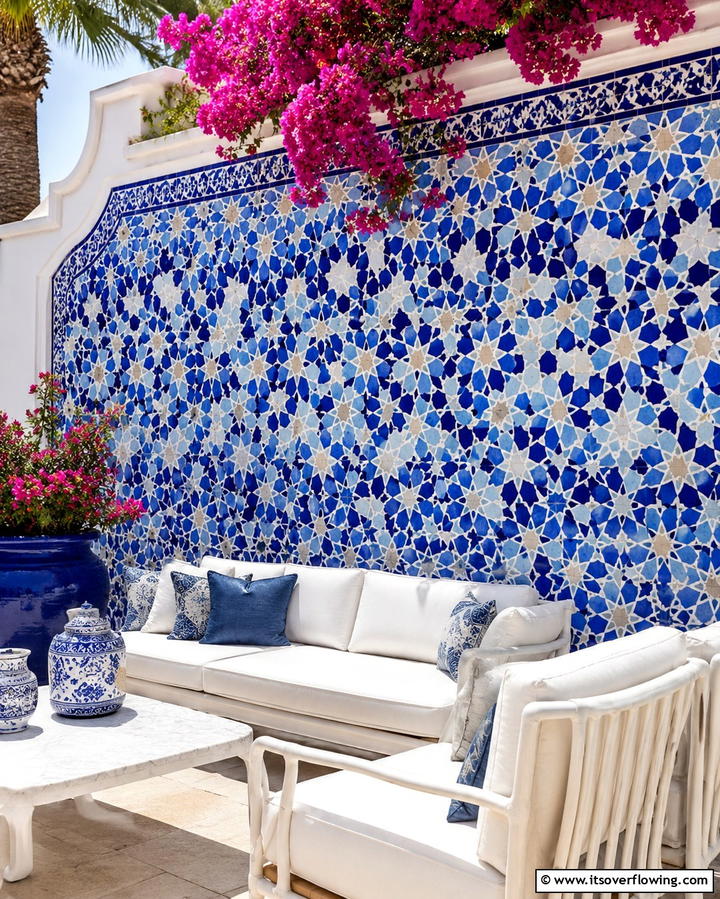 Mosaic Tile Walls - 25 Patio Wall Ideas to Transform Your Outdoor Space