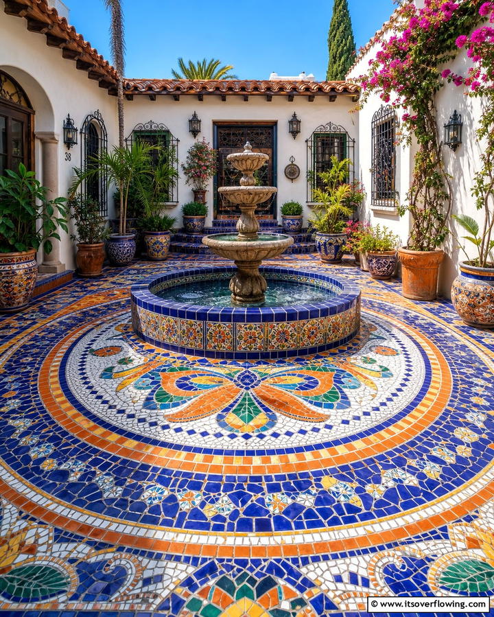 Mosaic Tiles - 25 Patio Flooring Ideas to Transform Your Outdoor Space
