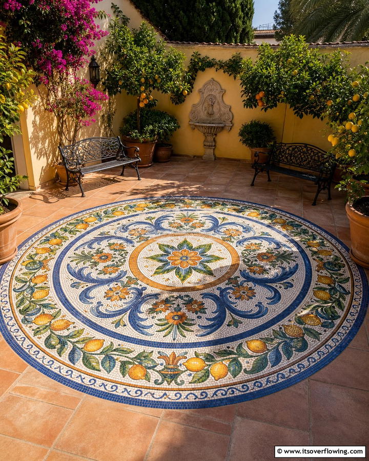 Mosaic Tiles for Creative Expression - 25 Patio Flooring Ideas to Transform Your Outdoor Space