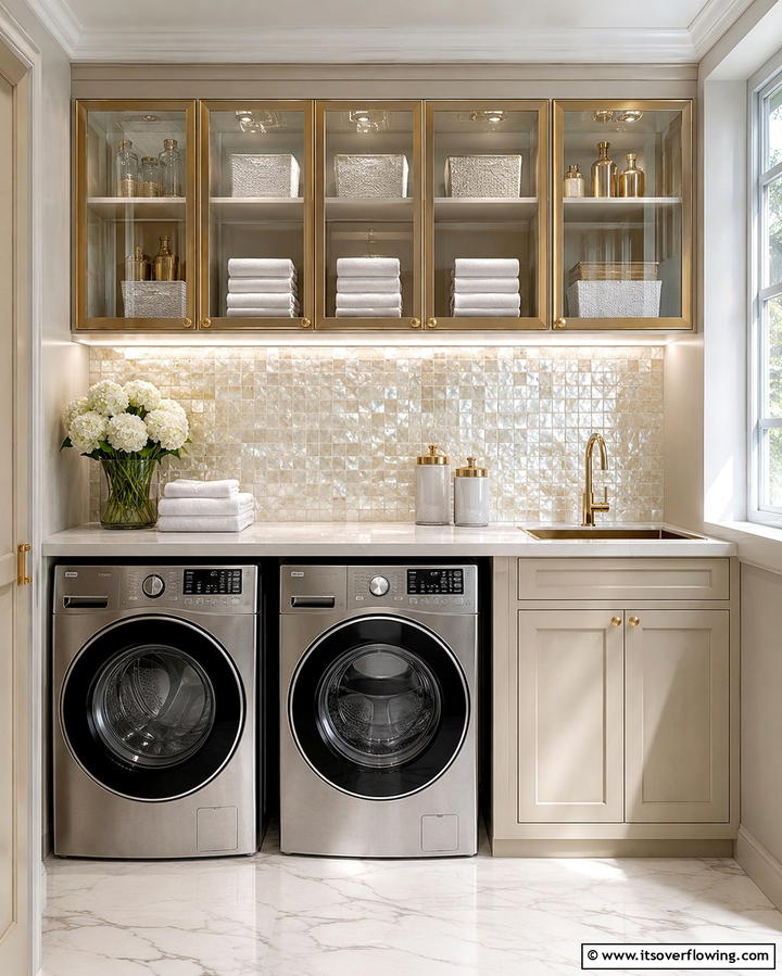 Mosaic Tiles for a Touch of Luxury - 30 Laundry Room Tile Ideas for Durable Style Updates