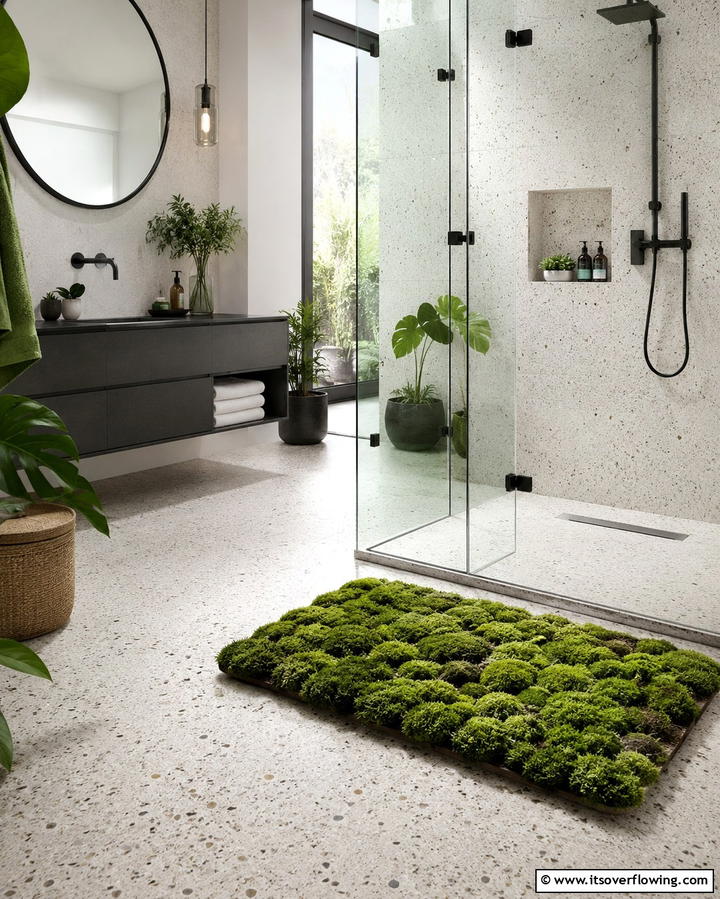 Moss Bath Mats for a Unique Twist - 25 Natural Bathroom Ideas for a Spa-Like Retreat at Home