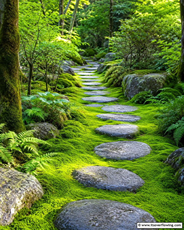 Moss Carpet Pathway - 25 Shady Garden Ideas for Lush, Cool Spaces