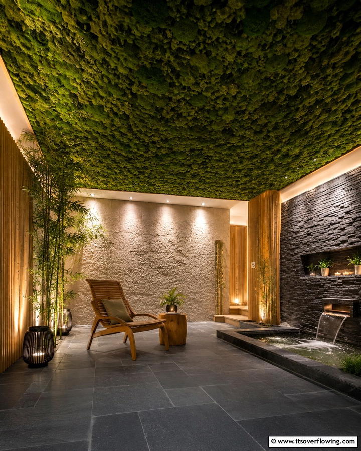 Moss Covered Ceilings - 25 Green Ceiling Ideas for a Unique and Bold Statement