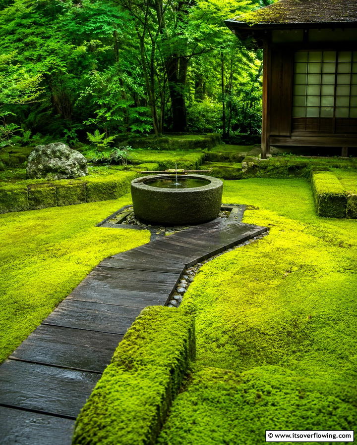 Moss Covered Surfaces - 25 Zen Garden Ideas for a Peaceful Outdoor Retreat