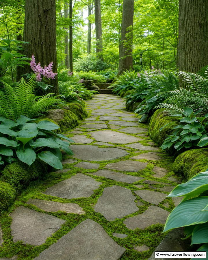 Moss Filled Bluestone Walkway - 25 Bluestone Walkway Ideas for Your Garden