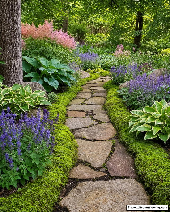 Moss Garden Borders for Subtle Highlights - 20 Moss Garden Ideas for a Lush and Low-Maintenance Yard