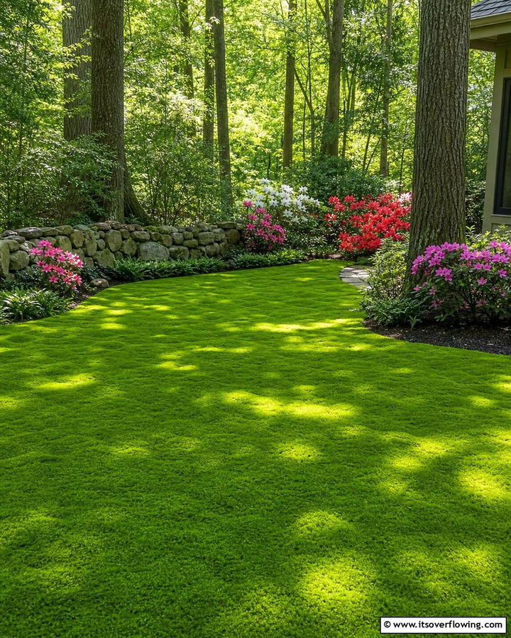 Moss Lawn for an Eco Friendly Alternative - 20 Moss Garden Ideas for a Lush and Low-Maintenance Yard