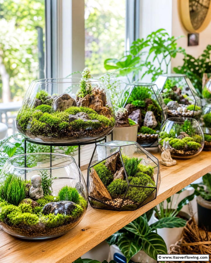Moss Terrariums for Indoor Greenery - 20 Moss Garden Ideas for a Lush and Low-Maintenance Yard