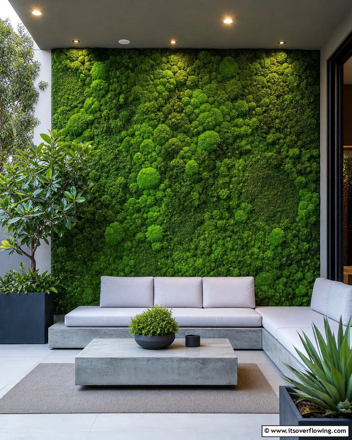 Moss Walls for Vertical Elegance - 20 Moss Garden Ideas for a Lush and Low-Maintenance Yard