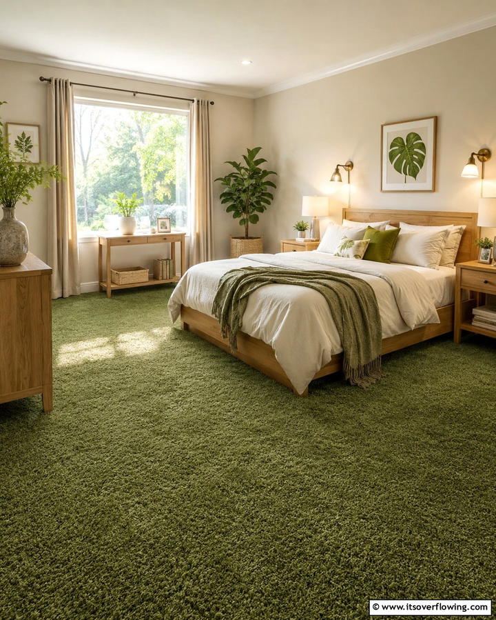 Mossy Green Carpets - 30 Enchanting Fairy-Themed Bedroom Designs for Whimsical Spaces