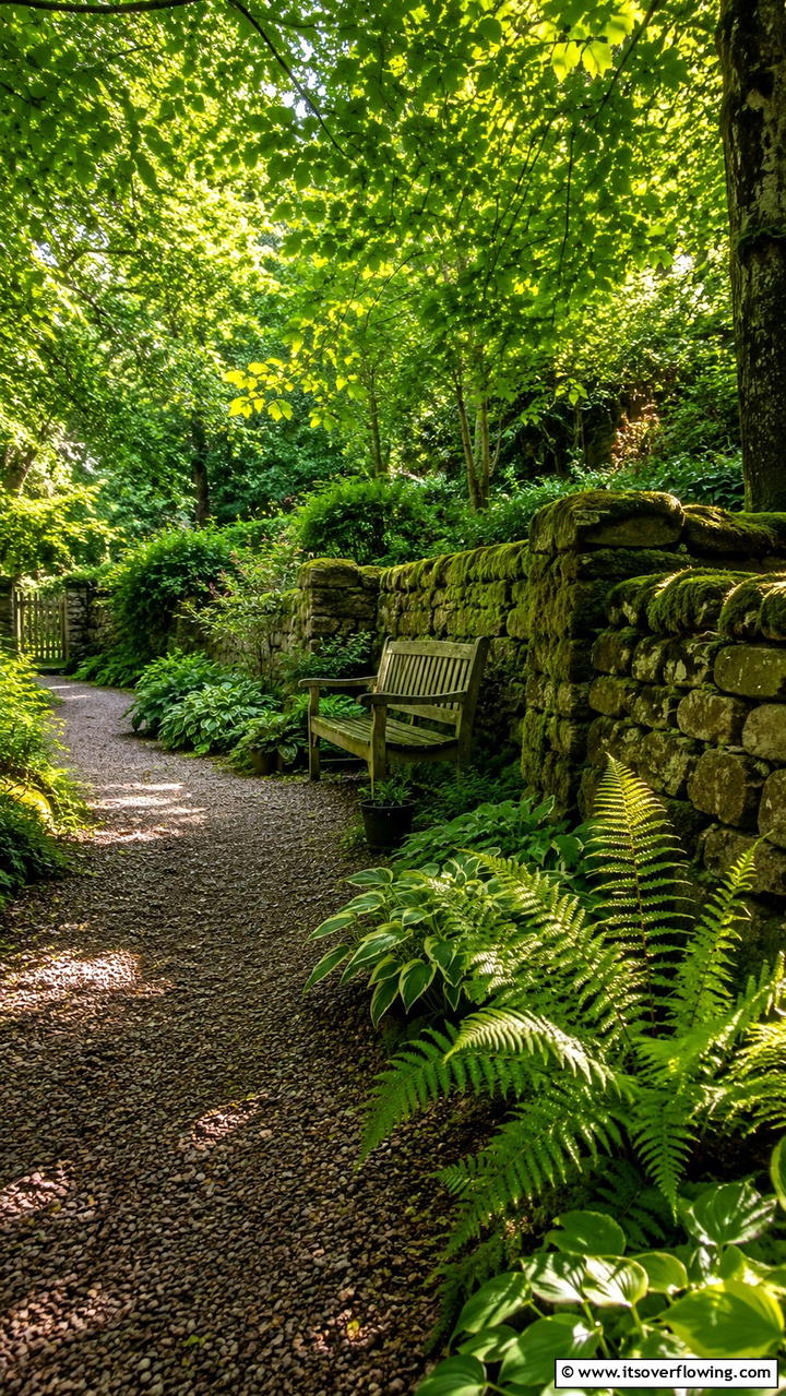 Mossy Stone Feature - 30 Garden Wall Ideas for Vertical Planting and Privacy Screens
