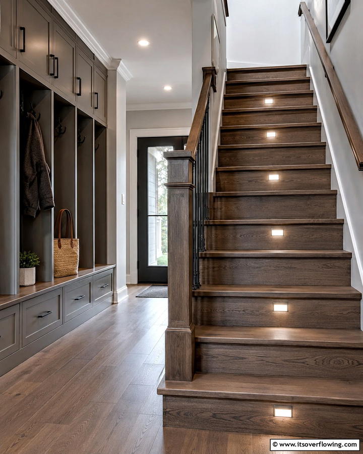 Motion Activated Lighting for Convenience - 25 Staircase Lighting Ideas to Illuminate Your Home